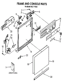 Frame And Console parts for Kenmore Dishwasher 665.1741592 (6651741592, 665 1741592) from AppliancePartsPros.com