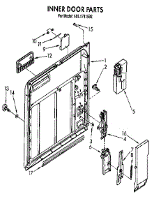 Inner Door parts for Kenmore Dishwasher 665.1741592 (6651741592, 665 1741592) from AppliancePartsPros.com