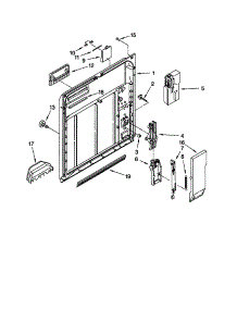 Inner Door parts for Kenmore Dishwasher 665.17422991 (66517422991, 665 17422991) from AppliancePartsPros.com