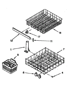 Dishrack Parts parts for Kenmore Dishwasher 665.1744990 (6651744990, 665 1744990) from AppliancePartsPros.com