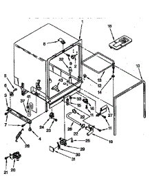 Tub Assembly Parts parts for Kenmore Dishwasher 665.1744990 (6651744990, 665 1744990) from AppliancePartsPros.com