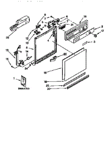 Frame And Console parts for Kenmore Dishwasher 665.1744992 (6651744992, 665 1744992) from AppliancePartsPros.com