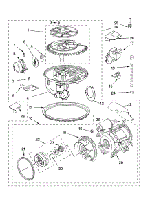 Pump And Motor Parts parts for Kenmore Dishwasher 665.17474300 (66517474300, 665 17474300) from AppliancePartsPros.com