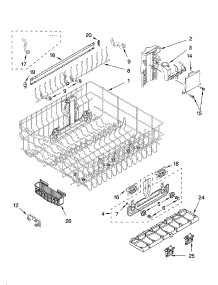 Upper Rack And Track Parts parts for Kenmore Dishwasher 665.17532201 (66517532201, 665 17532201) from AppliancePartsPros.com