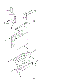 Door And Panel Parts parts for Kenmore Dishwasher 665.17583202 (66517583202, 665 17583202) from AppliancePartsPros.com