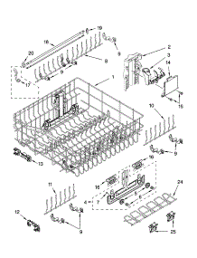 Upper Rack And Track Parts parts for Kenmore Dishwasher 665.17593200 (66517593200, 665 17593200) from AppliancePartsPros.com