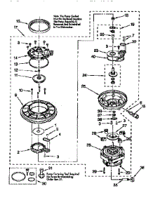 Pump And Motor parts for Kenmore Dishwasher 665.17621691 (66517621691, 665 17621691) from AppliancePartsPros.com