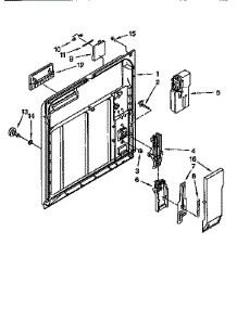 Inner Door parts for Kenmore Dishwasher 665.1765194 (6651765194, 665 1765194) from AppliancePartsPros.com
