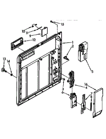 Inner Door Parts parts for Kenmore Dishwasher 665.1765592 (6651765592, 665 1765592) from AppliancePartsPros.com