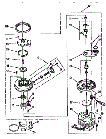 Pump And Motor parts for Kenmore Dishwasher 665.1765993 (6651765993, 665 1765993) from AppliancePartsPros.com