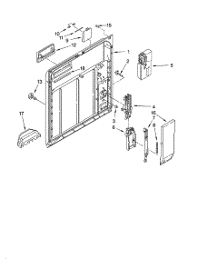 Inner Door Parts parts for Kenmore Dishwasher 665.17679400 (66517679400, 665 17679400) from AppliancePartsPros.com