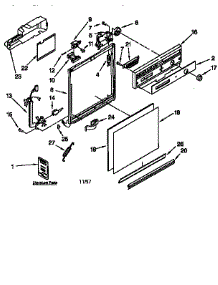 Frame And Console parts for Kenmore Dishwasher 665.17685790 (66517685790, 665 17685790) from AppliancePartsPros.com