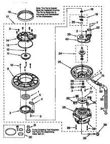 Pump And Motor parts for Kenmore Dishwasher 665.17698792 (66517698792, 665 17698792) from AppliancePartsPros.com