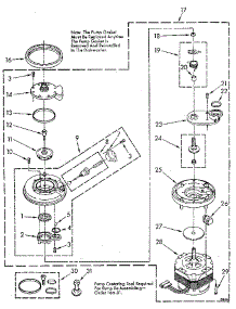 Pump And Motor parts for Kenmore Dishwasher 665.1770590 (6651770590, 665 1770590) from AppliancePartsPros.com