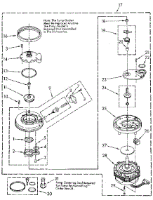 Pump And Motor parts for Kenmore Dishwasher 665.1770592 (6651770592, 665 1770592) from AppliancePartsPros.com