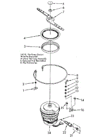 Heater, Pump And Lower Sprayarm parts for Kenmore Dishwasher 665.1770592 (6651770592, 665 1770592) from AppliancePartsPros.com