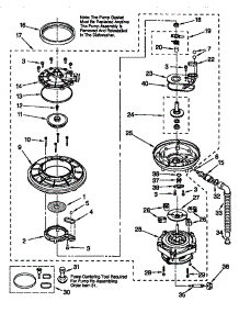 Pump And Motor parts for Kenmore Dishwasher 665.17708890 (66517708890, 665 17708890) from AppliancePartsPros.com