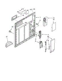 Inner Door Parts parts for Kenmore Dishwasher 665.17729K900 (66517729K900, 665 17729K900) from AppliancePartsPros.com