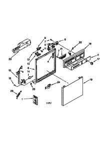 Frame And Console parts for Kenmore Dishwasher 665.17751790 (66517751790, 665 17751790) from AppliancePartsPros.com