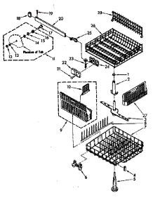 Dishrack Parts parts for Kenmore Dishwasher 665.1777581 (6651777581, 665 1777581) from AppliancePartsPros.com
