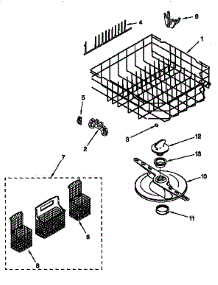 Lower Dishrack parts for Kenmore Dishwasher 665.17795790 (66517795790, 665 17795790) from AppliancePartsPros.com