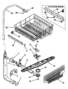 Upper Dishrack And Water Feed parts for Kenmore Dishwasher 665.17795791 (66517795791, 665 17795791) from AppliancePartsPros.com