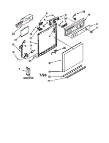 Frame And Console parts for Kenmore Dishwasher 665.17799990 (66517799990, 665 17799990) from AppliancePartsPros.com