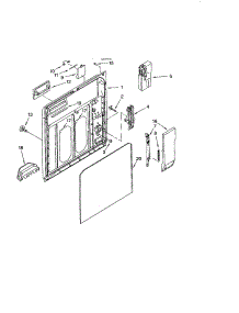 Inner Door parts for Kenmore Dishwasher 665.17805890 (66517805890, 665 17805890) from AppliancePartsPros.com