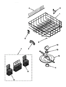 Lower Dishrack parts for Kenmore Dishwasher 665.17839791 (66517839791, 665 17839791) from AppliancePartsPros.com