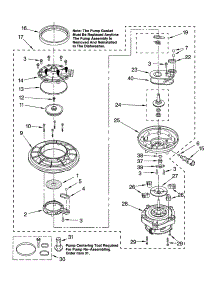 Pump And Motor Parts parts for Kenmore Dishwasher 665.17842400 (66517842400, 665 17842400) from AppliancePartsPros.com