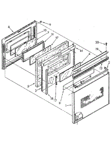 Door parts for Kenmore Wall Oven 665.4098912 (6654098912, 665 4098912) from AppliancePartsPros.com