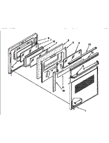 Upper Oven Door parts for Kenmore Wall Oven 665.4428452 (6654428452, 665 4428452) from AppliancePartsPros.com