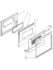 Lower Oven Door parts for Kenmore Wall Oven 665.4428910 (6654428910, 665 4428910) from AppliancePartsPros.com