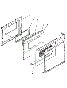 Lower Oven Door parts for Kenmore Wall Oven 665.4428911 (6654428911, 665 4428911) from AppliancePartsPros.com