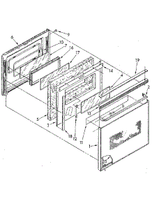 Upper Oven Door parts for Kenmore Wall Oven 665.4428911 (6654428911, 665 4428911) from AppliancePartsPros.com