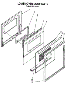 Lower Oven Door parts for Kenmore Wall Oven 665.4428913 (6654428913, 665 4428913) from AppliancePartsPros.com