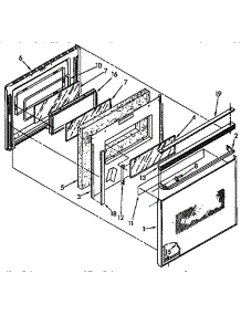 Upper Oven Door parts for Kenmore Wall Oven 665.4428916 (6654428916, 665 4428916) from AppliancePartsPros.com