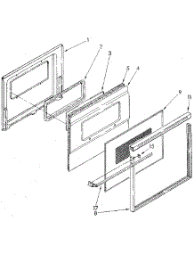 Lower Oven Door parts for Kenmore Wall Oven 665.4428990 (6654428990, 665 4428990) from AppliancePartsPros.com