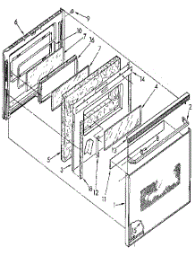 Upper Oven Door parts for Kenmore Wall Oven 665.4428992 (6654428992, 665 4428992) from AppliancePartsPros.com
