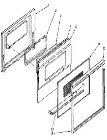 Lower Oven Door parts for Kenmore Wall Oven 665.4428992 (6654428992, 665 4428992) from AppliancePartsPros.com