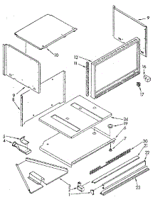 Microwave Cabinet And Air Flow parts for Kenmore Wall Oven 665.4438911 (6654438911, 665 4438911) from AppliancePartsPros.com