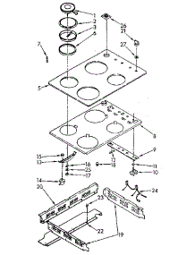 Cooktop parts for Kenmore Wall Oven 665.4558992 (6654558992, 665 4558992) from AppliancePartsPros.com
