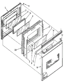 Door parts for Kenmore Wall Oven 665.4558993 (6654558993, 665 4558993) from AppliancePartsPros.com