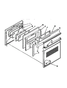 Oven Door parts for Kenmore Range 665.45755691 (66545755691, 665 45755691) from AppliancePartsPros.com