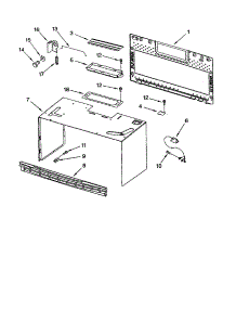 Cabinet And Installation parts for Kenmore Microwave 665.61682100 (66561682100, 665 61682100) from AppliancePartsPros.com