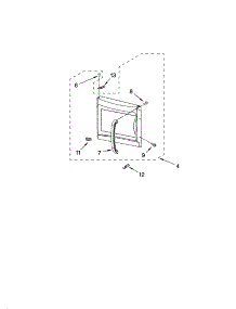Door Parts parts for Kenmore Microwave 665.63793302 (66563793302, 665 63793302) from AppliancePartsPros.com