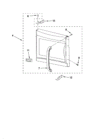 Door Parts parts for Kenmore Microwave 665.63793304 (66563793304, 665 63793304) from AppliancePartsPros.com