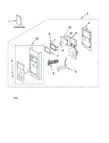 Control Panel Parts parts for Kenmore Microwave 665.63794303 (66563794303, 665 63794303) from AppliancePartsPros.com
