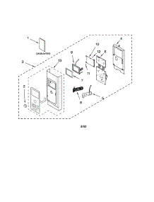 Control Panel parts for Kenmore Microwave 665.63799300 (66563799300, 665 63799300) from AppliancePartsPros.com