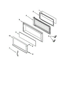 Door parts for Kenmore Microwave 665.68682891 (66568682891, 665 68682891) from AppliancePartsPros.com